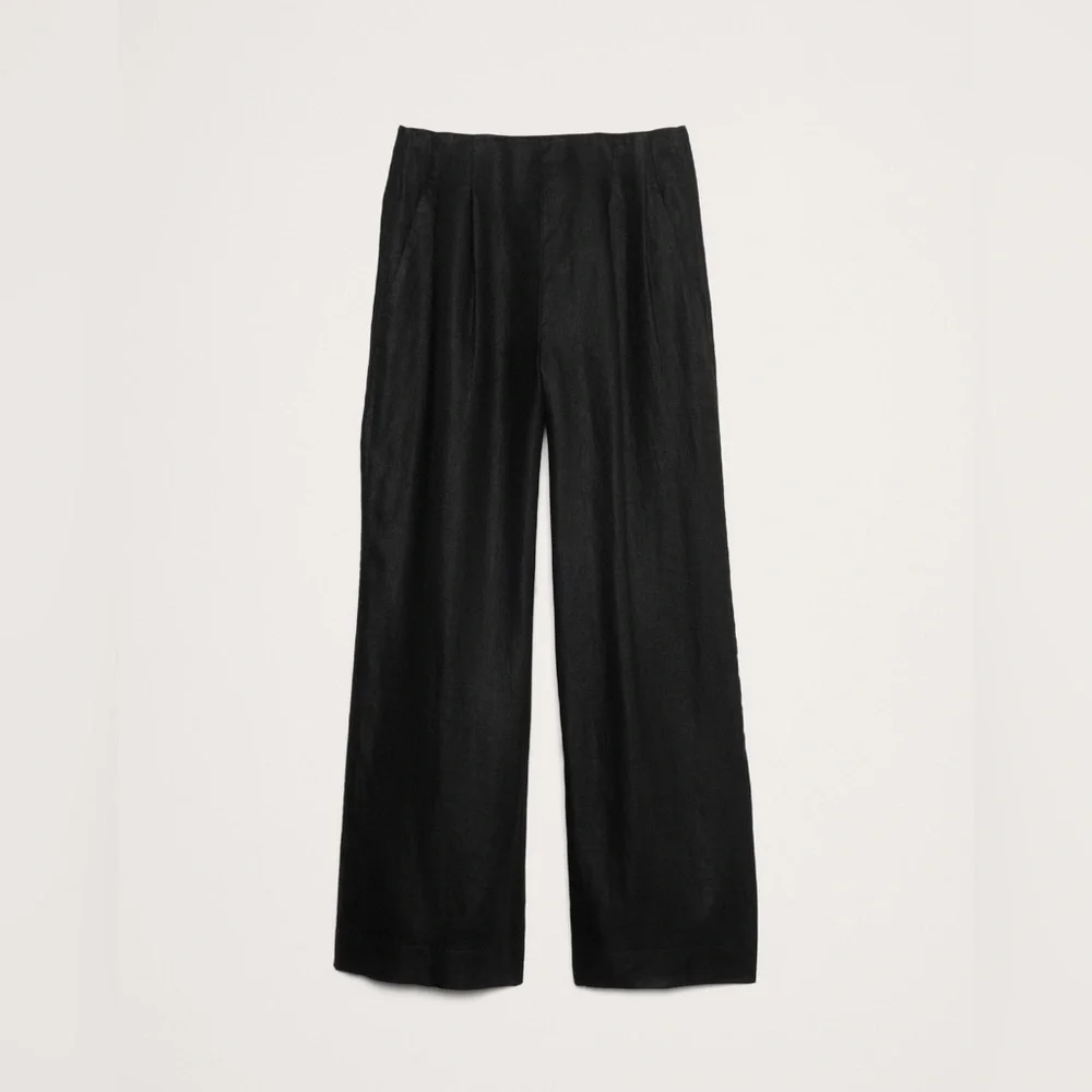 NWT Banana Republic Black Wide-Leg Pants